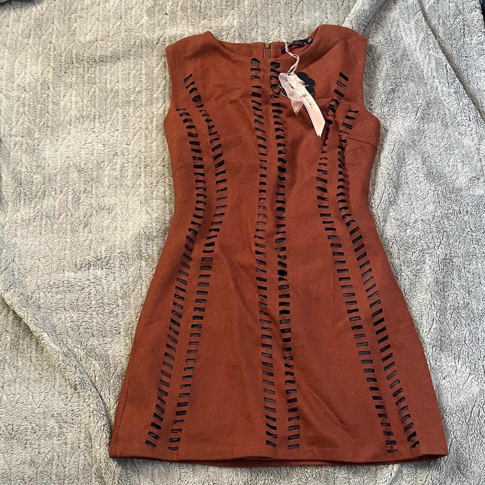 Fine Illusion Sleeveless Cutout Bodycon Dress